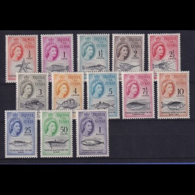 Tristan da Cunha 1961 Meerestiere Rand-Währung Mi.-Nr 42-54 postfrisch **