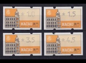 Macau ATM Ausgabe 1993 Mi.-Nr. 1.1 Satz 4 Werte **
