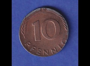 Bundesrepublik 10 Pfennig Verprägung 1979 D auf 2Pf-Schrötling
