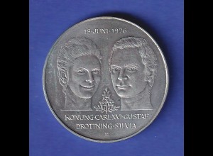 Schweden Silbermünze 50 Kronen Königliche Hochzeit 1976