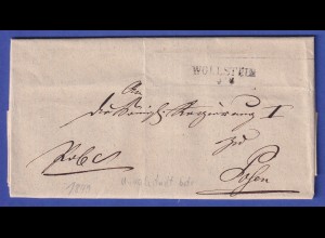 Preußen Vorphila-Brief mit Zweizeiler WOLLSTEIN, 1849