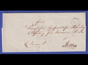 Preußen Vorphila-Dienstbrief mit Einkreisstempel DEMMIN, 1830er Jahre