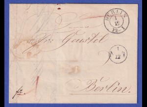 Preußen Vorphila-Brief mit Zweikreisstempel BERLIN, 1845