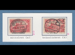 Dt. Reich 1920 Mi.-Nr. A113 in beiden Farben a und b , O gpr. INFLA