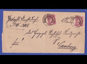 Deutsches Reich 10 Pfennige Mi.-Nr. 33 als MEF auf Brief aus NAUMBURG