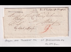 Bayern 1812 Vorphila-Brief mit Einzeiler BURCKHAUSEN.R.4. 