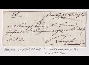 Bayern Vorphila-Brief mit Einzeiler WOLFERTSHAUS.R.4. vor 1825