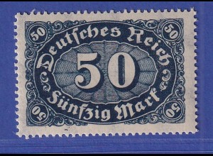 Dt. Reich 1922 Queroval 50 Mark seltene Farbe Mi-Nr. 246 c ** gpr. INFLA
