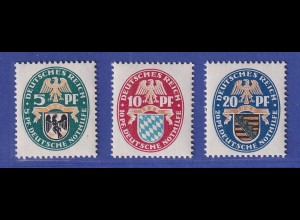 Dt. Reich 1925 Nothilfe Landes-Wappen, Mi.-Nr. 375-77 ** 