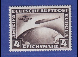 Dt. Reich 1930 Zeppelin-Südamerikafahrt 4RM Mi.-Nr. 439X ** gepr. PESCHL BPP