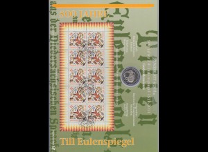 Bundesrepublik Numisblatt 4/2011 Till Eulenspiegel mit 10-Euro-Gedenkmünze 