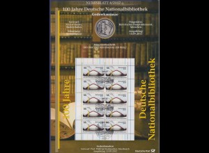 Bundesrepublik Numisblatt 4/2012 Nationalbibliothek mit 10-Euro-Gedenkmünze 