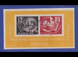 DDR 1950 Briefmarkenausstellung DEBRIA Mi.-Nr. Block 7 dreifarbiger So.-O