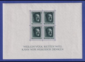 Deutsches Reich 1937 48. Geburtstag von Adolf Hitler Mi.-Nr. Block 7 **