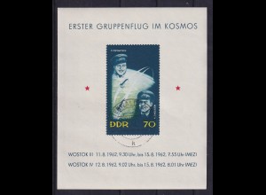 DDR 1962 Weltraum-Block Mi-Nr. Block 17 mit Tages-O FÜRSTENWALDE (SPREE)