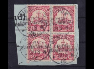Deutsch-Südwestafrika 1905 Stempel WINDHOEK auf Mi.-Nr. 13 (4) Briefstück