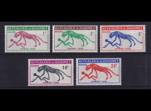 Dahomey 1963 Portomarken Panther und Mensch Mi.-Nr. 32-36 postfrisch ** 