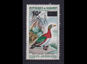 Dahomey 1969 Flugpostmarke Gans mit Aufdruck Mi.-Nr. 394 postfrisch ** 