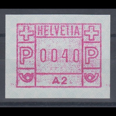 Schweiz 1976, 1. FRAMA-ATM Ausgabe A2 **, Wert 0040