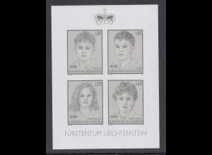 Liechtenstein 2011 Kinder des Erbprinzenpaars Mi.-Nr. Block 20 Schwarzdruck 