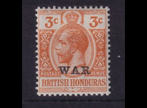 British Honduras (Belize) 1918 Georg V. Mi.-Nr. 81 mit Aufdruck WAR **