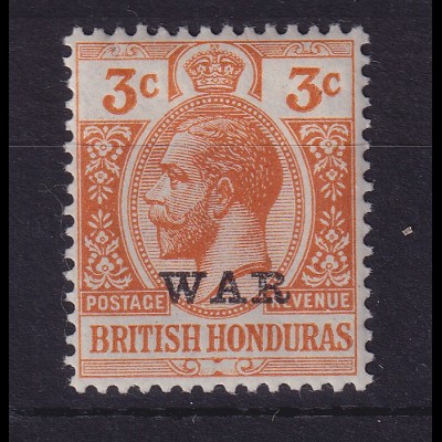 British Honduras (Belize) 1918 Georg V. Mi.-Nr. 81 mit Aufdruck WAR **