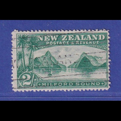 Neuseeland 1906 Milford Sound 2 Sh Mi.-Nr. 111 C gestempelt