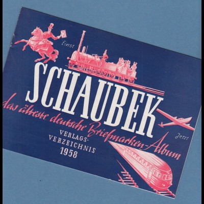 SCHAUBEK Verlags-Verzeichnis aus dem Jahr 1958 in Top-Zustand !!!