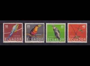 Ecuador 1958 Tropische Vögel Mi.-Nr. 956-959 postfrisch **