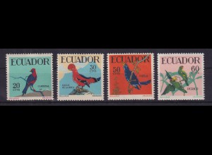 Ecuador 1958 Tropische Vögel Mi.-Nr. 981-984 postfrisch **