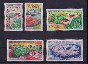 Französische Somaliküste 1963 Meerestiere Mi.-Nr. 351-355 postfrisch **