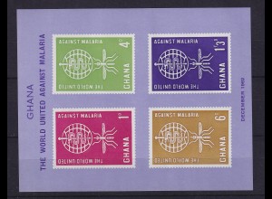 Ghana 1962 Kampf gegen die Malaria-Mücke Mi.-Nr. Block 7 ** / MNH