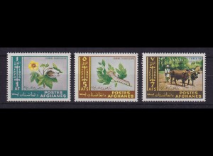 Afghanistan 1966 Tag der Landwirtschaft Mi.-Nr. 963-965 postfrisch **