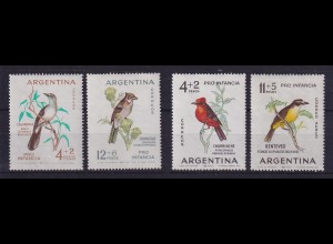 Argentinien 1962/63 Einheimische Vögel Mi.-Nr. 806-807, 830-831 postfrisch **