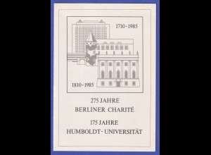 DDR 1985 Offizieller Folder Charité und Humboldt-Universität Mi.-Nr. 2980-2981 