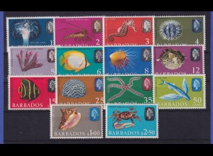 Barbados 1965 Meerestiere Mi.-Nr. 235-248 postfrisch **