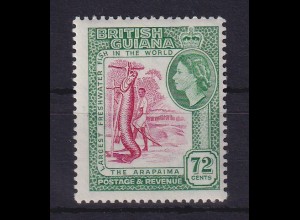 British Guiana 1954 Fischfang - Arapaima Mi.-Nr. 210 postfrisch **