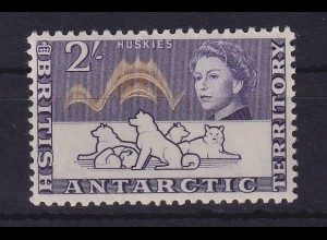 Britische Antarktis 1963 Schlittenhunde und Polarlicht Mi.-Nr. 11 postfrisch **
