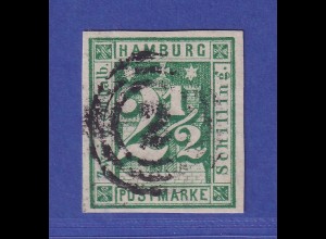 Altdeutschland Hamburg Wappen 2 1/2 Schilling Mi.-Nr. 9 gestempelt 
