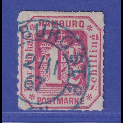 Altdeutschland Hamburg Wappen 1 1/2 Schilling Mi.-Nr. 21 gestempelt
