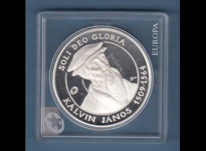 Ungarn 2009 Silber-Gedenmünze Kalvin Janos 5000 Forint PP 