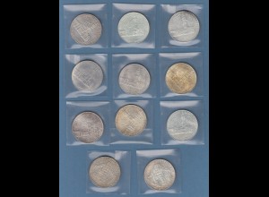 Österreich 100-Schilling Olympische Spiele 1976 , Lot 11 Münzen (teils mehrfach)