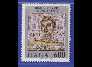 Italien 1981 Publius Vergilius römischer Dichter Mosaik Mi.-Nr. 1775 **