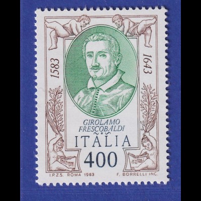Italien 1983 Girolamo Frescobaldi, Komponist Mi.-Nr.1855 **