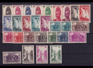 Kamerun 1939-40 Landesmotive Mi.-Nr. 126-155 (ohne Nr. 142 und 148) meist ** 