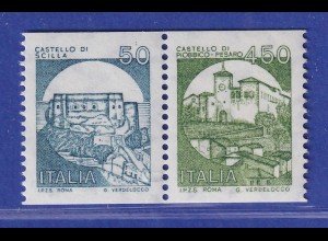 Italien 1985 Freimarken Burgen und Schlösser Mi-Nr.1934-35 2 Zusammendrucke **