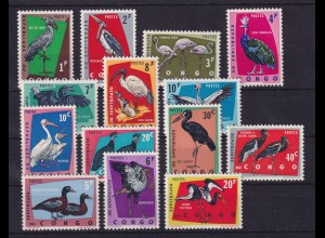 Kongo 1963 Einheimische Vögel Mi.-Nr. 112-118, 138-144 postfrisch **