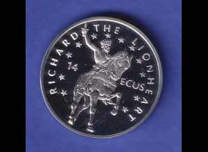 Gibraltar Silbermünze 14 ECU Richard Löwenherz 1995 PP