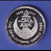Ägypten Silbermünze 5 £ Olympiade Barcelona Handball 1992 PP