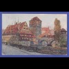 Dt. Reich Bayern 1911 Ansichtskarte Nürnberg gelaufen nach TSINANFU China